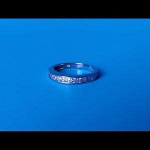 .75 princess cut channel set band